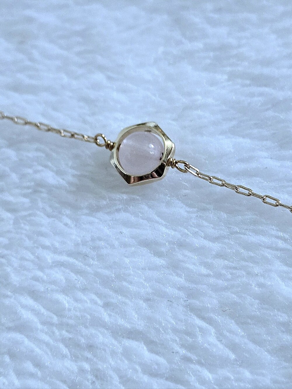 La Meno Hexagon Rose🌹Quartz💎Bracelet - Picture 10 of 16